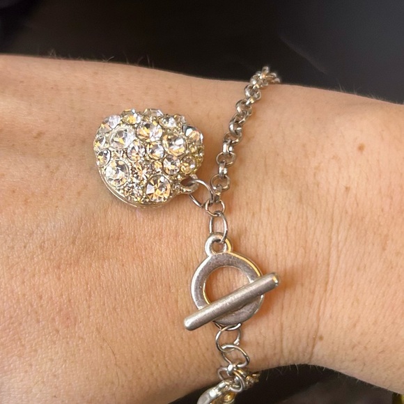 Silver Heart Charm Bracelet - Picture 5 of 5